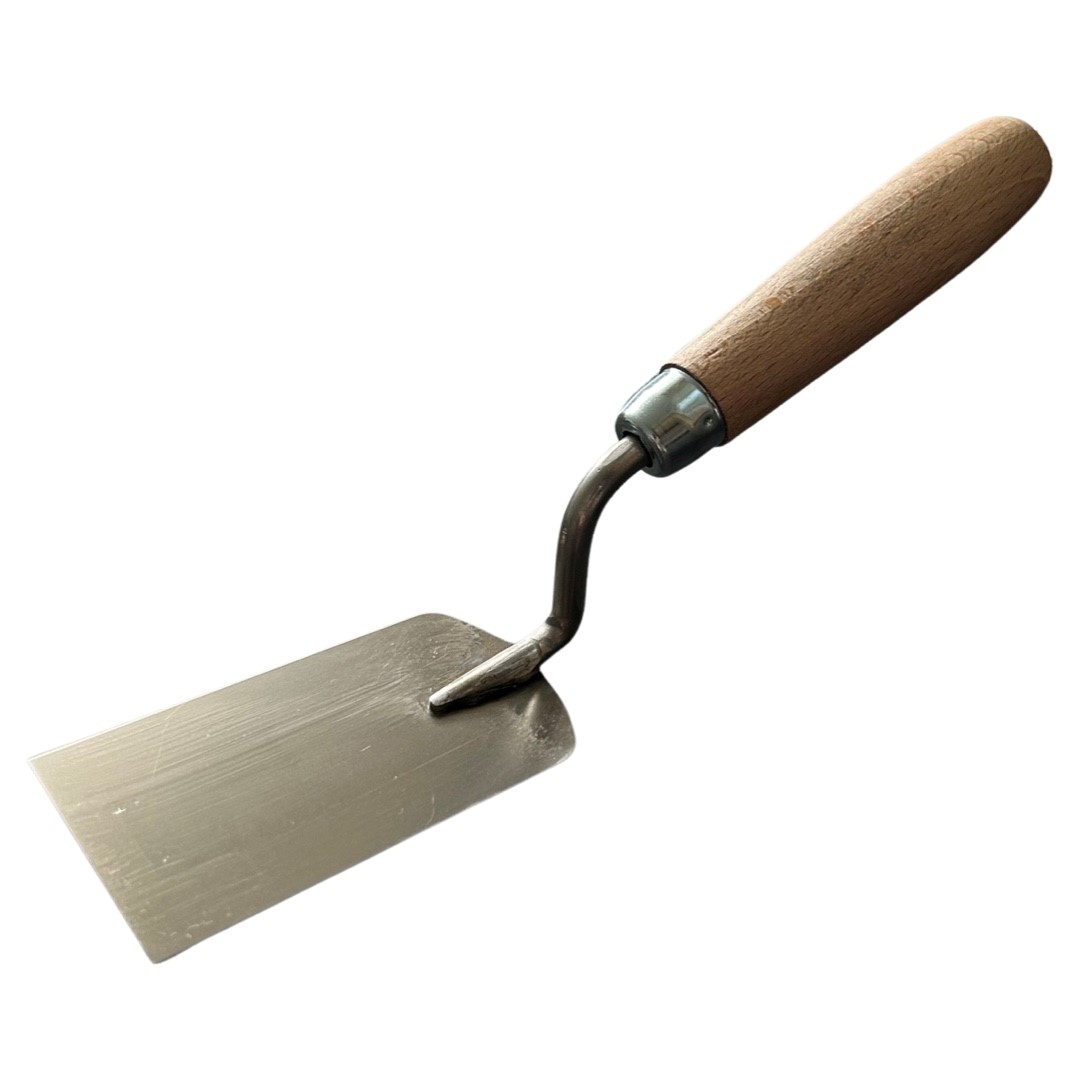 Art. 67R Bandtroffel RVS houten handvat - Afbeelding 1
